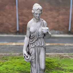 Greek Goddess Statue Classical Mythology Sculpture Concrete Woman Figurine Outdoor Antique Decor Stone Ornament Handmade Cement Art - thumbnail 4