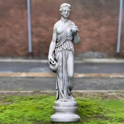 Greek Goddess Statue Classical Mythology Sculpture Concrete Woman Figurine Outdoor Antique Decor Stone Ornament Handmade Cement Art - thumbnail 3