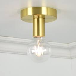 Simple Black Flush Mount Led Lighting - Hallway Ceiling Light Minimalist Lamp Industrial Fixture Low Ceiling - thumbnail 2