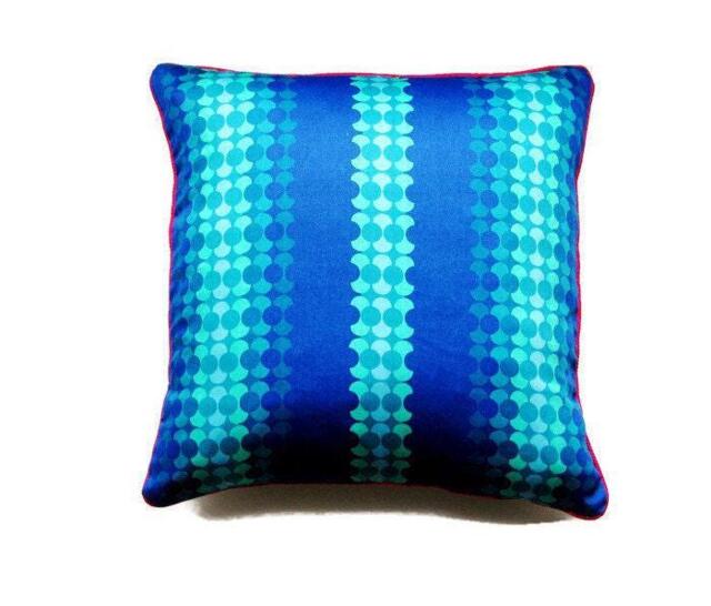 Heals Vintage Geometric Cushion Cover Mid-Century Modern Cotton Sateen Pillow - 18x18 In - image 1