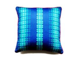 Heals Vintage Geometric Cushion Cover Mid-Century Modern Cotton Sateen Pillow - 18x18 In - thumbnail 1