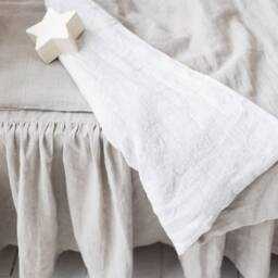 Two Sided Linen Duvet Cover, Toddler & Baby Organic Bedding Pillowcase, Natural Slipcover, Kids Bedding - thumbnail 3