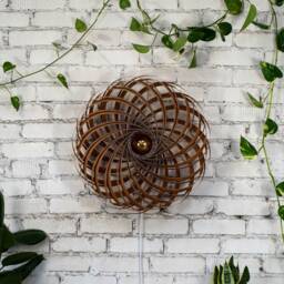 Designer Wall Lamp Made Of Cherry Wood. Handmade Wooden From Cologne Studio - thumbnail 2