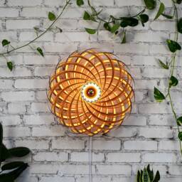 Designer Wall Lamp Made Of Cherry Wood. Handmade Wooden From Cologne Studio - thumbnail 1