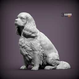 3D Printed Cavalier King Charles Spaniel Home Decor For Dog Lover, Memorial, Keepsake - thumbnail 1