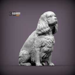 3D Printed Cavalier King Charles Spaniel Home Decor For Dog Lover, Memorial, Keepsake - thumbnail 3
