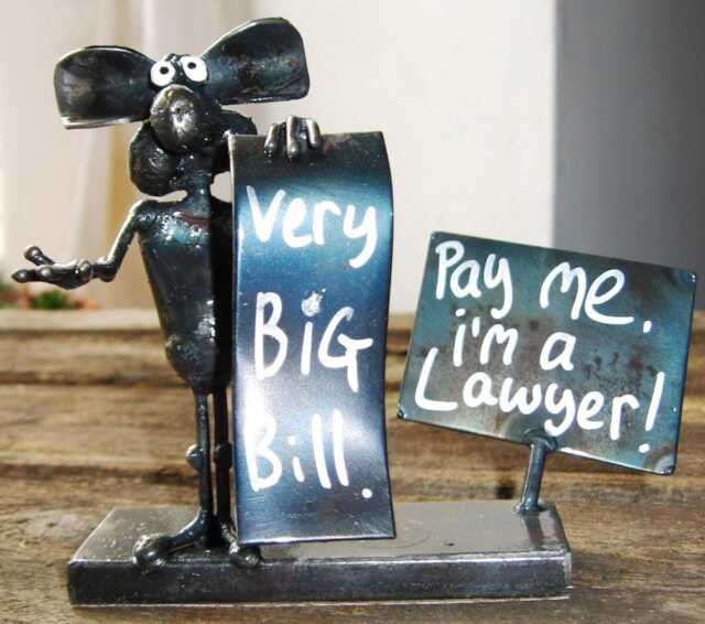 "Lawyer Mouse Sculpture - ""Pay Me I'm A Lawyer" - image 1