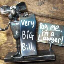 "Lawyer Mouse Sculpture - ""Pay Me I'm A Lawyer" - thumbnail 3