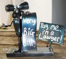 "Lawyer Mouse Sculpture - ""Pay Me I'm A Lawyer" - thumbnail 1