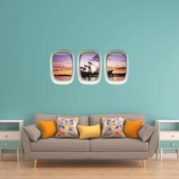 Aviation Window Sticker - Airplane Decal, Sydney Opera House Wall Art Vwaq-Ppw24 - thumbnail 1