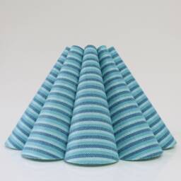 Handmade Lake Blue Striped Lampshade Fabric & Acrylic, Custom Made, -89#