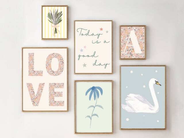 Pastel Teen & Tween Neutral Muted Girls Room Prints. Gallery Wall Prints, Printed Shipped - Prints Only - image 1