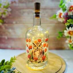 Owl Led Bottle Lamp, Decorative Home Lighting - thumbnail 2
