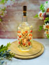 Owl Led Bottle Lamp, Decorative Home Lighting