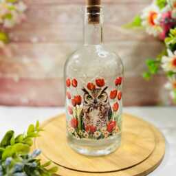 Owl Led Bottle Lamp, Decorative Home Lighting - thumbnail 4