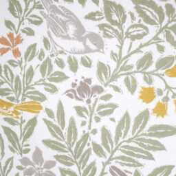 Birds in Trees Cotton Cushion Cover - Nature Print Pillow Woodland Colours - thumbnail 2