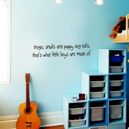 Frogs Snails & Puppy Dog Tails, That's What Little Boys Are Made Of Large Nursery Wall Decals Vinyl Quote Decor - Vwaq - thumbnail 1