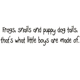 Frogs Snails & Puppy Dog Tails, That's What Little Boys Are Made Of Large Nursery Wall Decals Vinyl Quote Decor - Vwaq - thumbnail 2