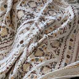Handwoven Cotton Boho Throw Blanket With Tassels For Home Decor - thumbnail 4