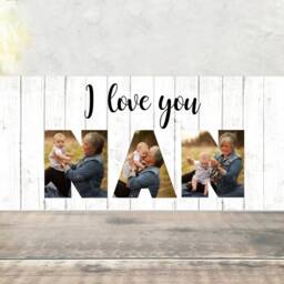 Personalized Nanny Photo Block Shabby Chic Wooden Gift - thumbnail 2