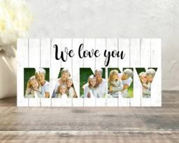 Personalized Nanny Photo Block Shabby Chic Wooden Gift