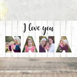 Personalized Nanny Photo Block Shabby Chic Wooden Gift - thumbnail 3