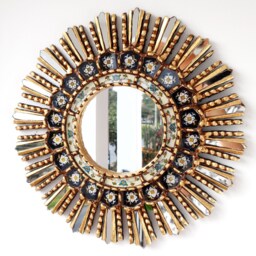 "Peruvian Mirrors - ""Lima Black 45cm" - thumbnail 1
