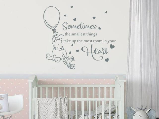 40% Off Classic Winnie The Pooh - Sometimes The Smallest Things Quote Kids Room Wall Decal For Nursery Stickers Decor - image 1