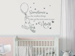40% Off Classic Winnie The Pooh - Sometimes The Smallest Things Quote Kids Room Wall Decal For Nursery Stickers Decor - thumbnail 1