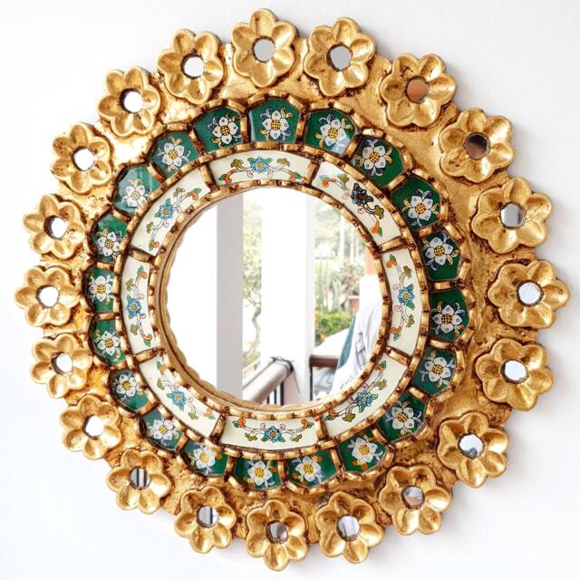 "Peruvian Mirrors ""Pink Green 40cm" - image 1