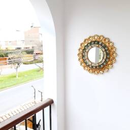 "Peruvian Mirrors ""Pink Green 40cm" - thumbnail 3