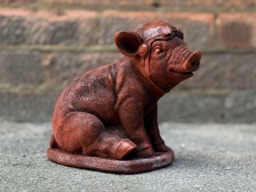 Fantasy Pig Sculpture Concrete Statue Outdoor Wildlife Figurine Cement Animal Decoration Handmade Art Pig Lover Gift Yard
