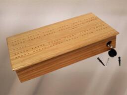 19. Dominoes Box W/Cribbage Board Scoring - thumbnail 2