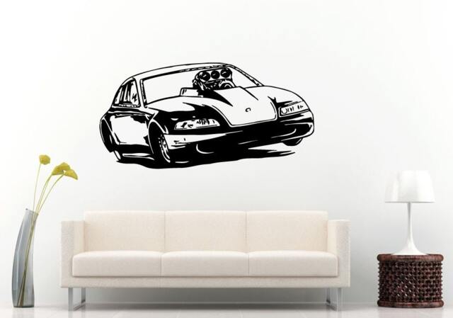 Racing Car Vehicle Tuner Tuning Custom Drifting Automobile Coupe Speed Fast Wall Decal Vinyl Sticker Mural Room Decor L1173 - image 1