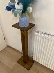 Tall Wooden Freestand Pedestal, Plant Stand Display Shelf, Livingroom Lamp Stand, Office & Home Decor, Handmade in UK - thumbnail 1