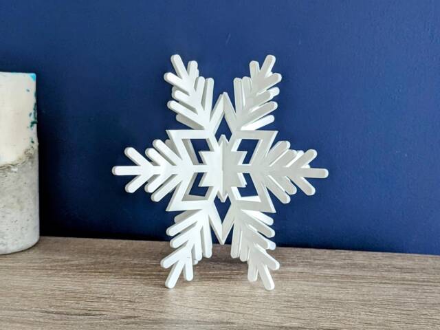 standing Snowflakes, Christmas Ornament Set, Table Decorations, White Xmas Ornament, Home D??cor, Farmhouse Christmas, Secret Santa Gift Idea - image 1
