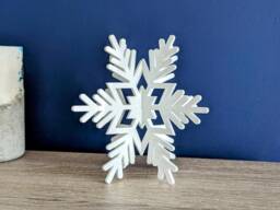 standing Snowflakes, Christmas Ornament Set, Table Decorations, White Xmas Ornament, Home D??cor, Farmhouse Christmas, Secret Santa Gift Idea - thumbnail 1