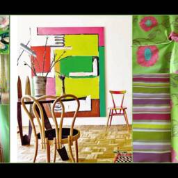 Flamingo Park Curtain Panel Lime Green Floral Cotton Duck, Designers Guild - thumbnail 4