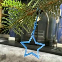 Set Of 3 Star Ornaments For Christmas Tree Xmas Hangers Baubles Decorations - thumbnail 3