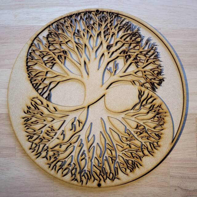 Yin Yang Tree Of Life Plaque Large 3D Celtic Wall Decor - image 1