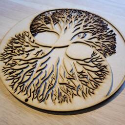 Yin Yang Tree Of Life Plaque Large 3D Celtic Wall Decor - thumbnail 2