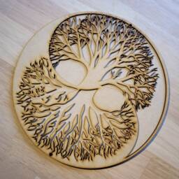 Yin Yang Tree Of Life Plaque Large 3D Celtic Wall Decor - thumbnail 3
