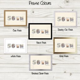 50Th Golden Wedding Anniversary Photo Frame For Signing Unique Gift Present Cut Num-883D - thumbnail 2