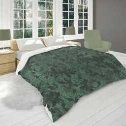 Dark Green Mute Abstract Grunge Textured Comforter, Aesthetic Contemporary Maximalist Bedding Gift For Moody Eclectic Bedroom D??cor #221 - thumbnail 3