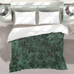 Dark Green Mute Abstract Grunge Textured Comforter, Aesthetic Contemporary Maximalist Bedding Gift For Moody Eclectic Bedroom D??cor #221 - thumbnail 2