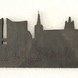 Wooden Skyline Of Den Bosch - Unique Wall Decoration Laser Cut Personal Gift Brabant Cities - thumbnail 3