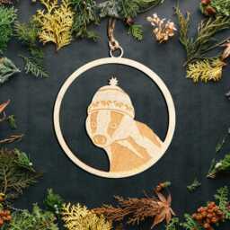 Set Of Two Countryside Lasercut Christmas Decorations/Ornament - 90mm - thumbnail 2