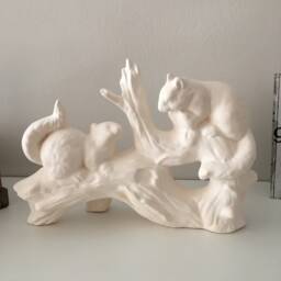 Ceramic Squirrels, Set Of 2 Ready To Paint, Bisque, Home Decor, Pottery, Housewarming, Animals, Outdoor