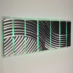 Led Lighted Metal Wall Art Modern Abstract Sculpture - thumbnail 3