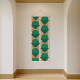 Bauhaus Geometric Tapestry - Wall Hanging Unique Art - thumbnail 2